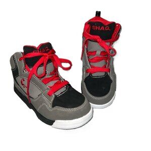 SHAQ Kids High-Top‎ Sneakers - Gray and Red size 4